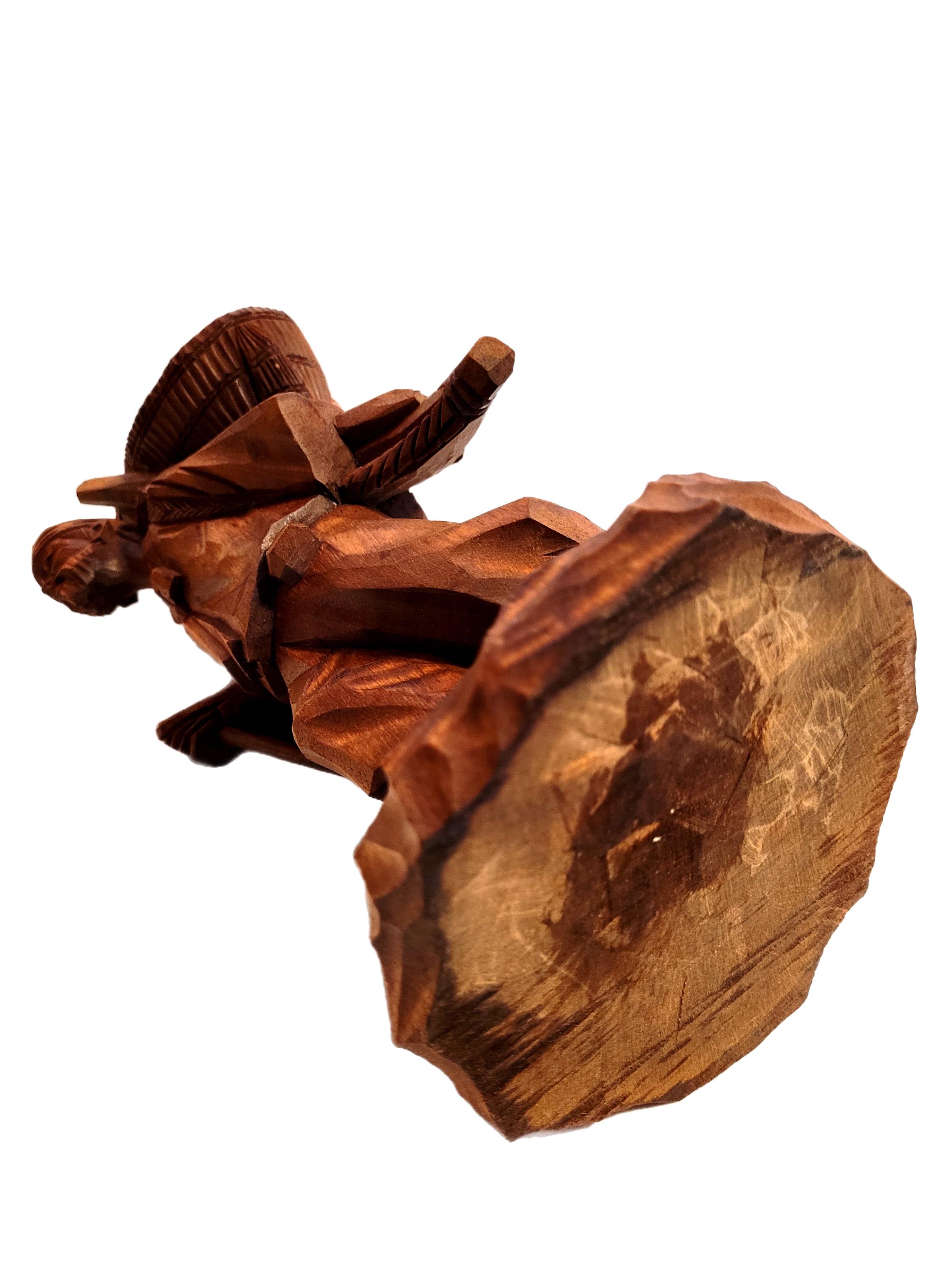 Chinese Boxwood Wood Hand Carved Buddhism Ji Gong Statue