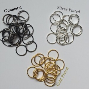 Hair Rings BEST SELLER Hair Ring Set with Velvet Bag Gold Plated, Silver Plated or Gunmetal Hair Rings Hair Jewelry Hair Accessory image 7