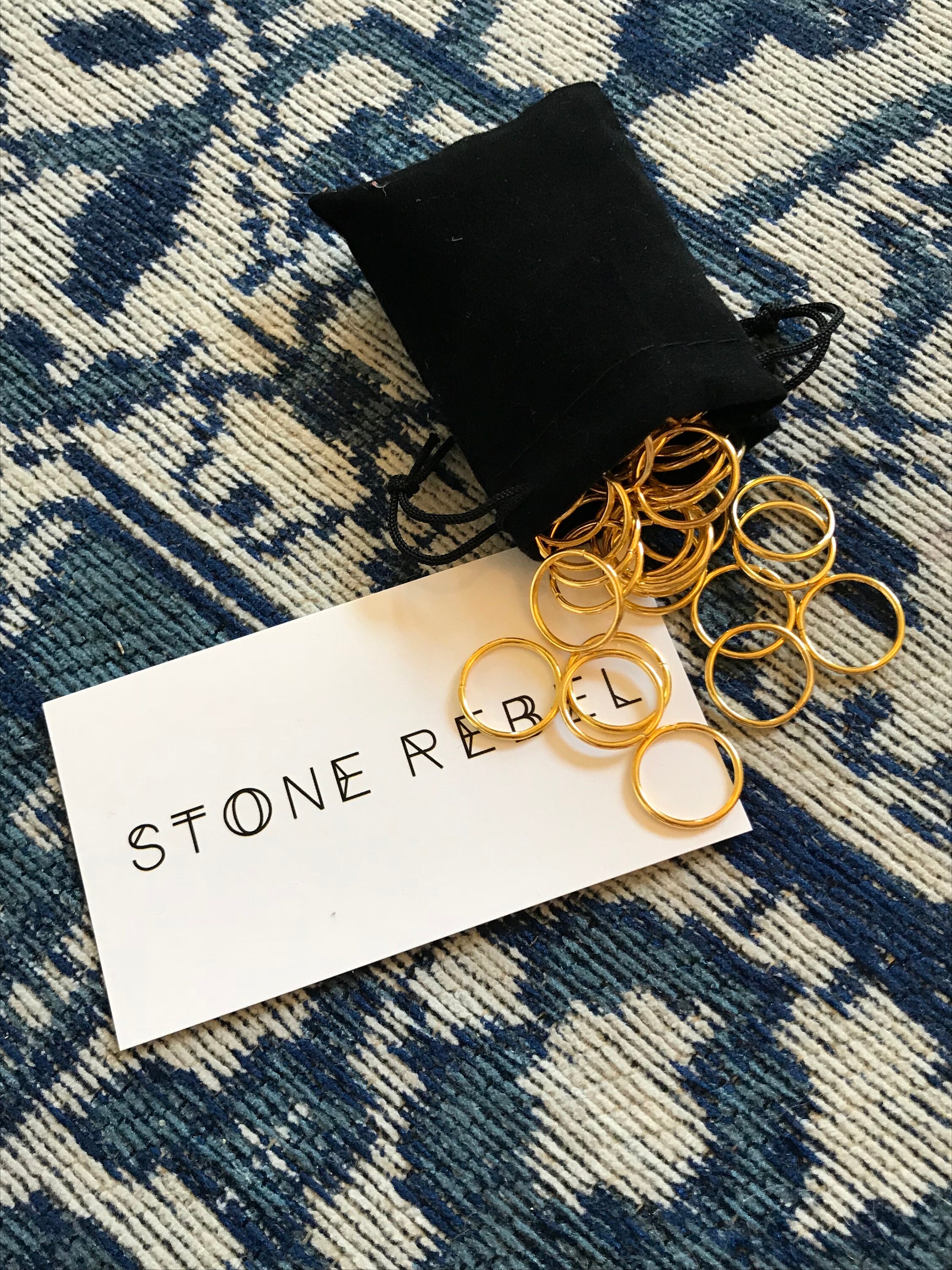 Hair Rings BEST SELLER Hair Ring Set with Velvet Bag Gold Etsy