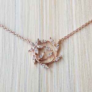 Simple Dainty Leaf Wealth Wrap Necklace, Rose Gold Jewelry, Rhodium Plated Chains, Layering Jewelry, Gift for her, Necklaces for women