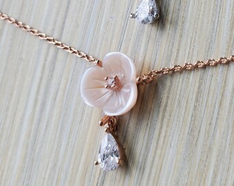 Orecchini Pendenti A Goccia In Argento 925 Con Fiori Sakura Rosa – Gioiello Artigianale Donna E Ragazza, Eleganza Bohémien, In Scatola Regalo - 4
