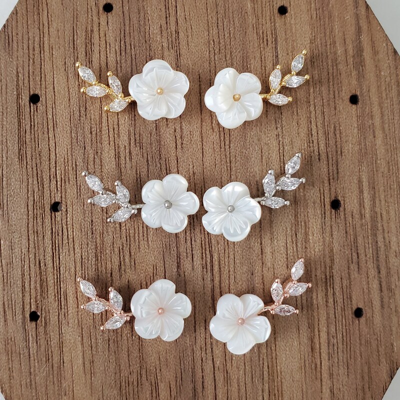 Sakura Moon Earrings