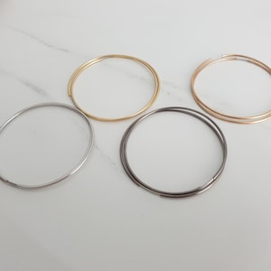 Simple Large Thin Hoop Earrings, Silver Gold Rose Gunmetal, Gift Ideas, Gold Hoop Earrings, Birthday Gifts, Earring for her, Stainless Steel