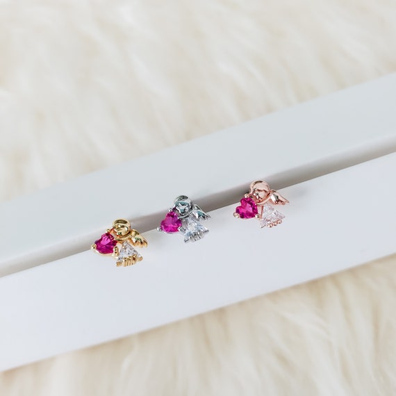 316L Surgical Steel Pink Heart Crystal Helix Barbell 316L Surgical Steel Pink Heart Crystal Helix Barbell