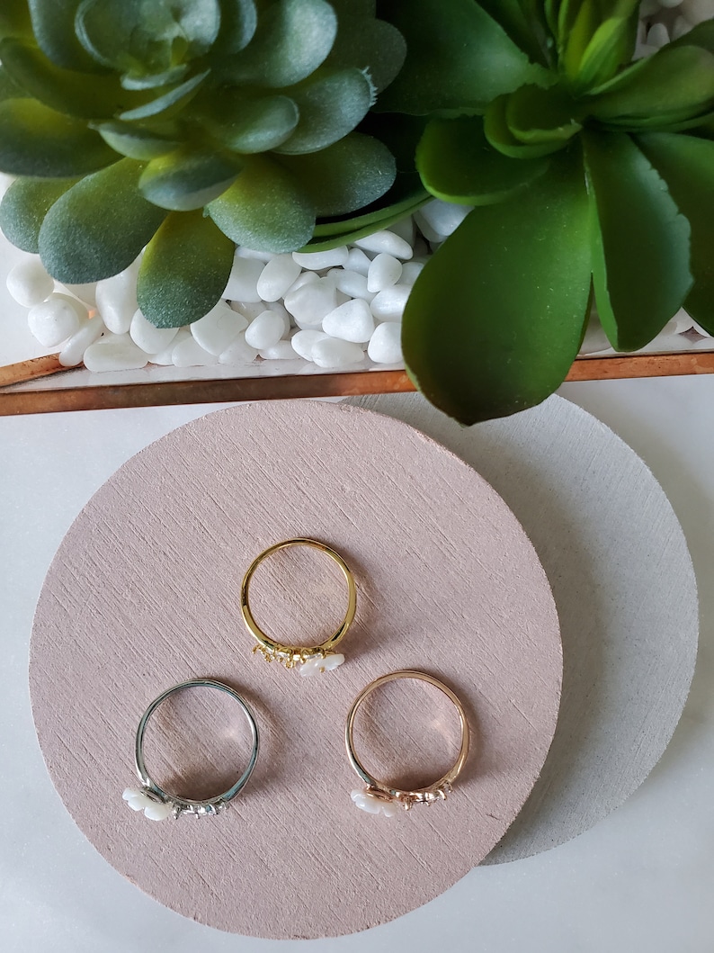 Sakura Leaf Branch Wrap Band Ring, Statement Adjustable Delicate Ring, Rings For Women Layering Ring, Rhodium, Rose Gold or 14K Gold Plated image 5