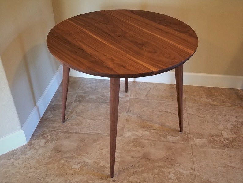 Round Walnut Table Top 364248 Solid Etsy