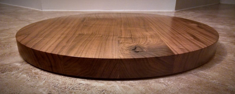 Lazy Susan Turntable Large Solid Black Walnut Wood Round | Etsy