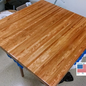 Cherry Butcher Block Top - Solid Cherry Wood // Coffee Table, Island, Dining, Pub, Cafe, Restaurant, Kitchen, Breakfast, Bistro