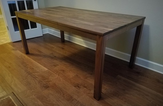 Walnut Parsons Dining Table Solid Walnut Cherry Option Etsy UK