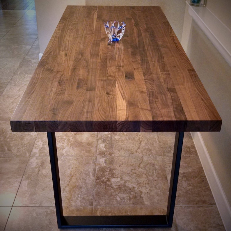 Walnut Butcher Block Table Top // Conference Table Counter Etsy