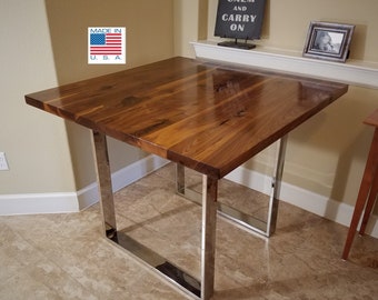 Square Walnut Table Top 24",Custom - Solid Black Walnut Wood//Dining, Coffee, Cocktail, Kitchen, Pub, Restaurant, Cafe, Breakfast