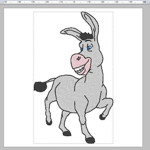 Donkey Embroidery Design 4x4 and 5x7 image 1