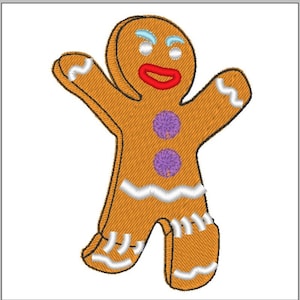 Giant Gingy Machine Embroidery Design -4&quot;x4&quot; Hoop