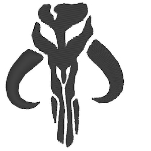 Boba Fett / Mandalorian Symbol Machine Ricamo in 3 taglie