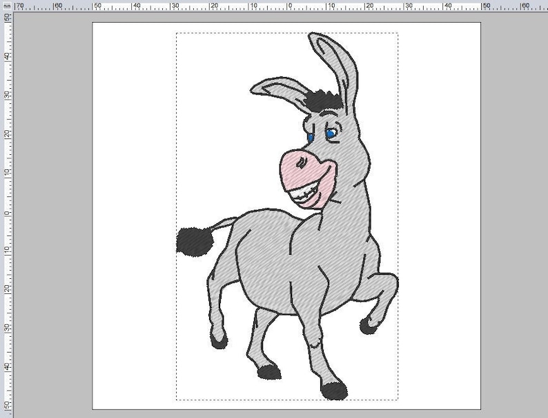 Donkey Embroidery Design 4x4 and 5x7 image 1