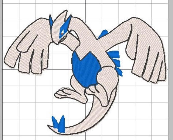 Lugia Legendary Pokemon Embroidery Design in (Download Now) 