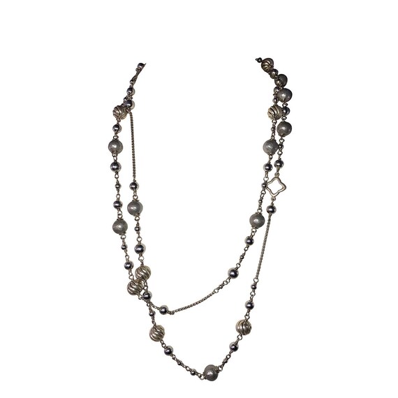 David Yurman Long Bead & Chain Quatrefoil Bead Sterli… - Gem