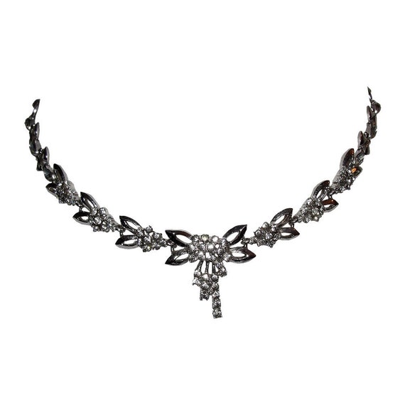 Sterling Silver and French Paste Necklace