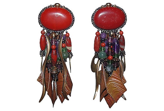 Gemstone Chandelier Earrings
