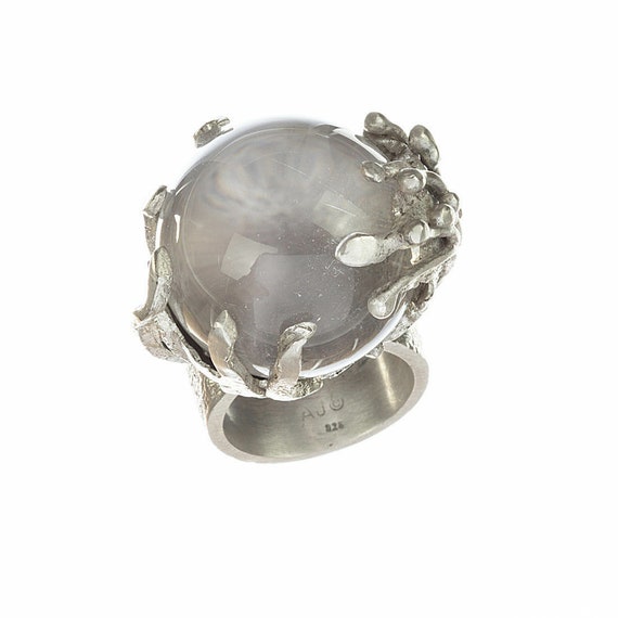 Abstract Pools of Light Cocktail Ring
