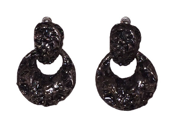 Napier Brutalist Inspired Hoop Dangle Earrings