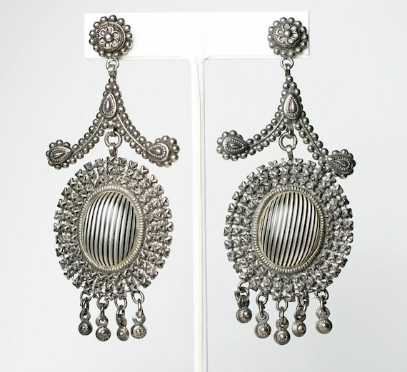Victorian Cut-Steel Chandelier Drop Earrings