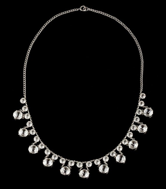 Art Deco Paste Dangle Necklace