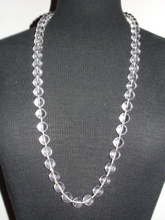 Pools of Light Rock Crystal Bead Necklace