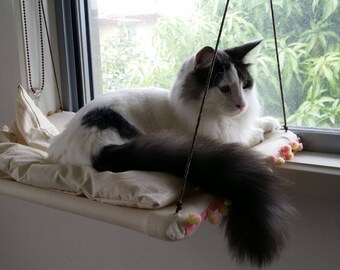 Window Cat hammock with cushion