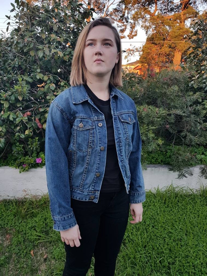 Mandala Denim Jacket Sunflower Hand Painted Recycled Denim Jacket Eco Psychedelic Jacket Third Eye Repurposed Denim All Seeing Eye