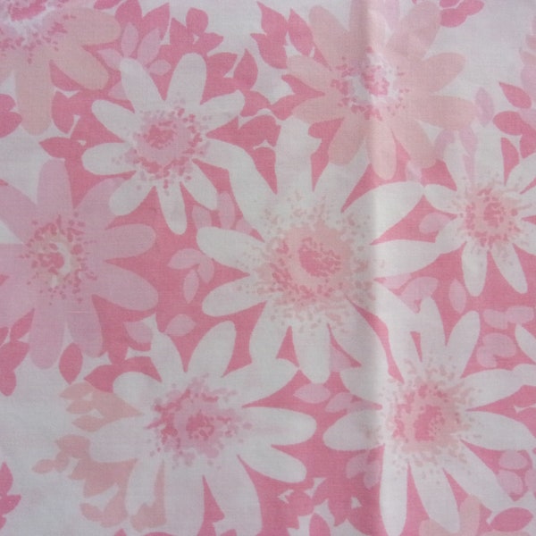Vintage Fashion Manor pink daisy flower Full Flat bed sheet