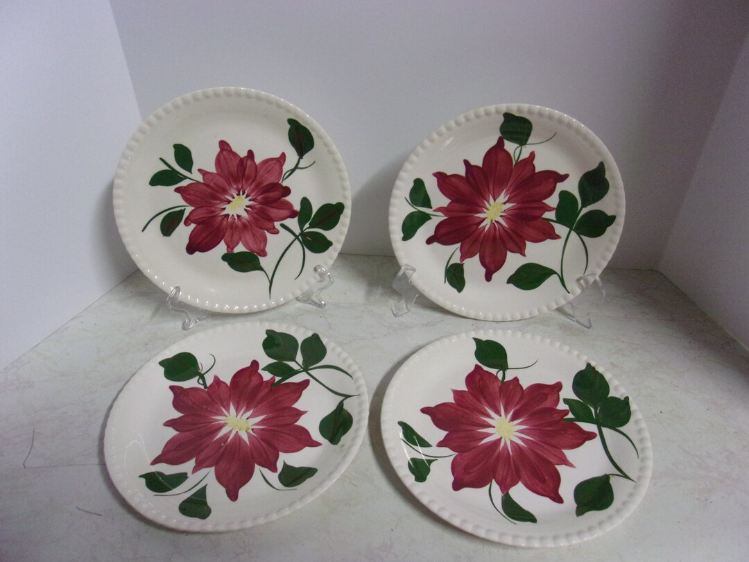 Blue Ridge Dinner Plates Set of 4 by Southern Potteries Etsy