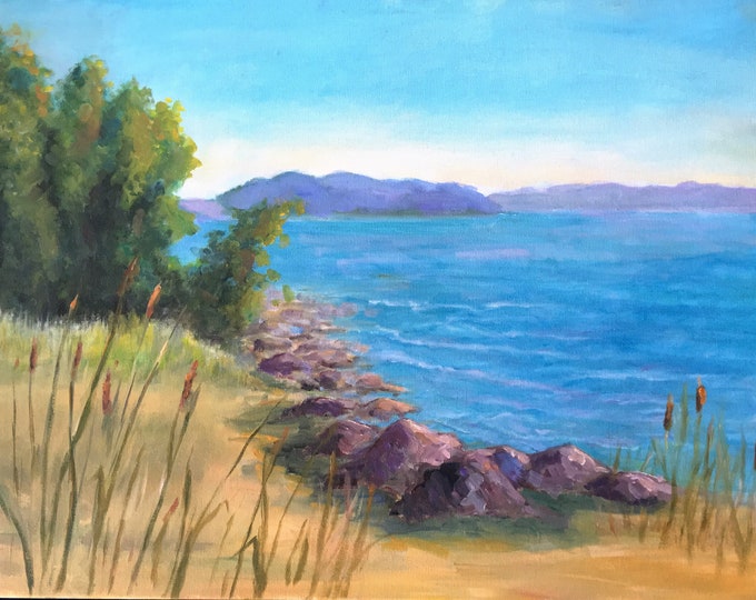 Summer at Lake Lanier by Janina Ridgway (unframed) Oil on canvas 24"w BY 18"H