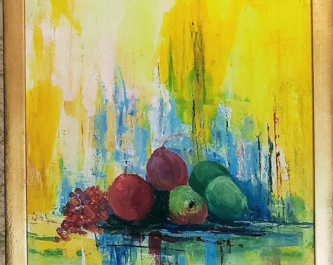 Fresh Fruit, Acrylic painting on Canvas (framed)