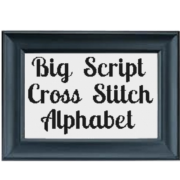 35 Stitch Tall Big Script Alphabet Cross Stitch Pattern PDF Télécharger