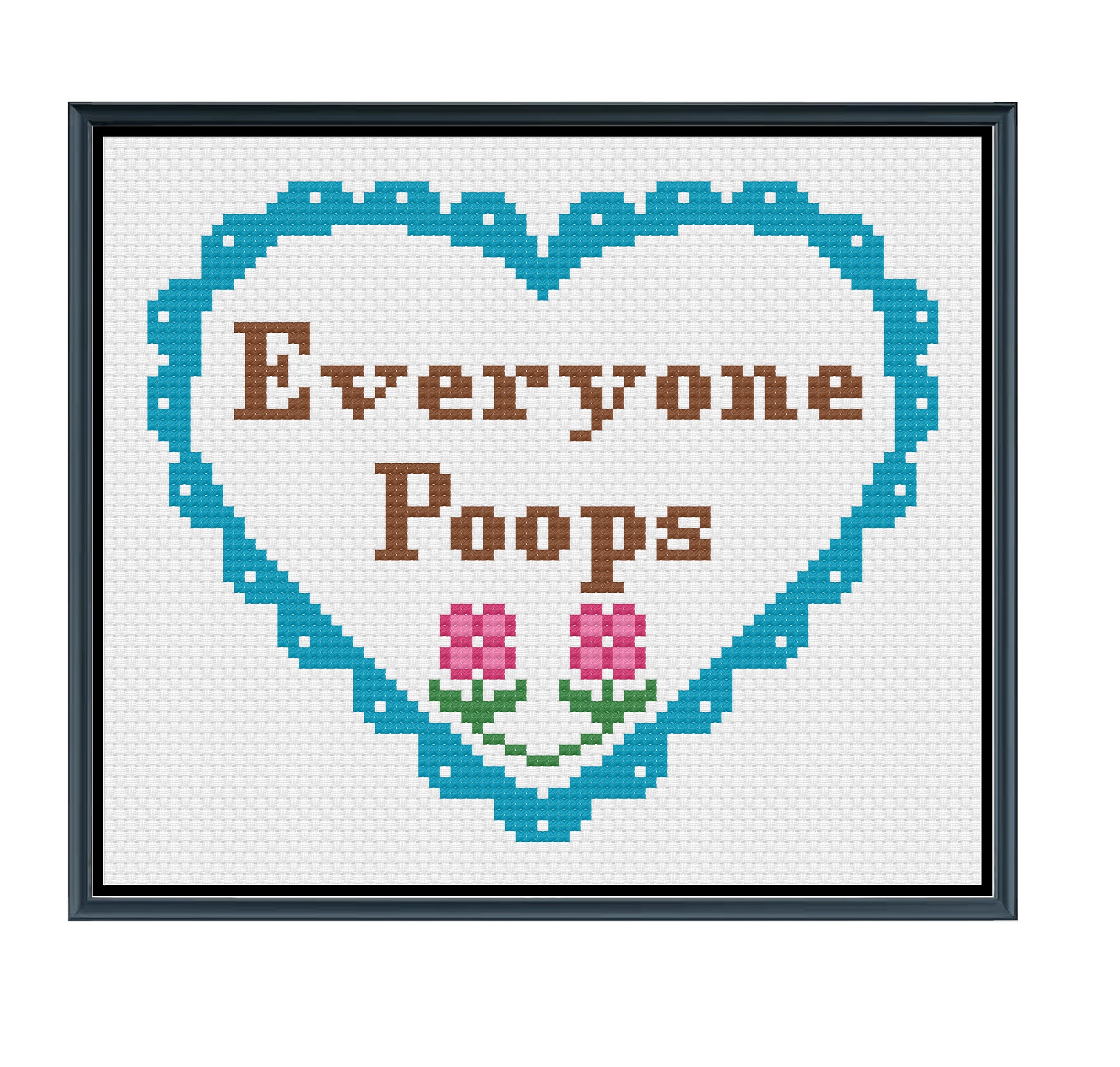 Everyone S Cross Stitch Bathroom Decor Funny Pattern 50