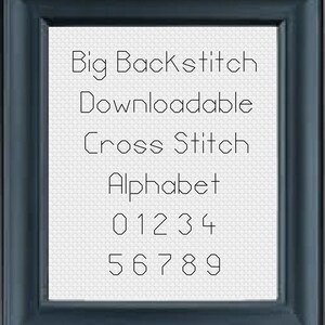 5 Stitch Tall Simple Backstitch Alphabet & Numbers Easy Cross Stitch ...
