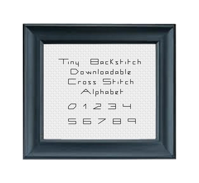 2 Stitch Tall Tiny Backstitch Alphabet & Numbers Easy Cross Etsy