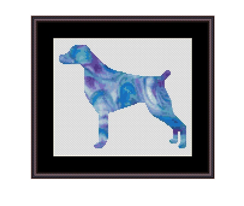 German Shorthair Pointer Dog Silhouette Cross Stitch Pattern Etsy