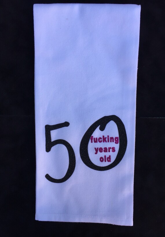 50 Geburtstag Handtuch Turning 50 Geburtstagsgeschenk Etsy