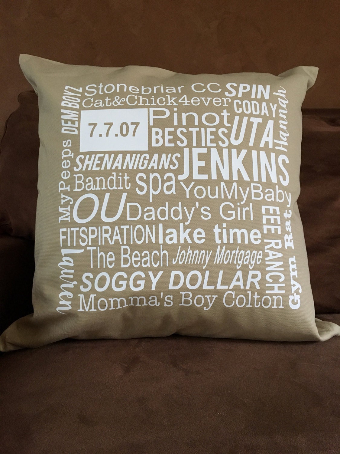 Home & Living Custom Word Pillow Home Décor Decorative Pillows
