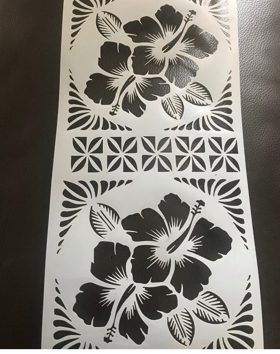 Polynesian cake stencil Etsy