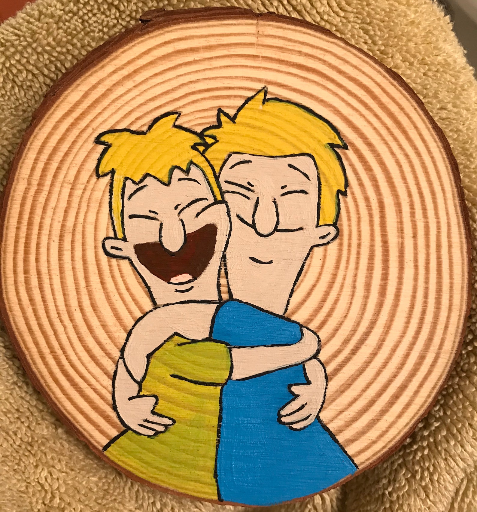 Andy and Ollie Pesto twins Bobs Burgers wood slice Etsy