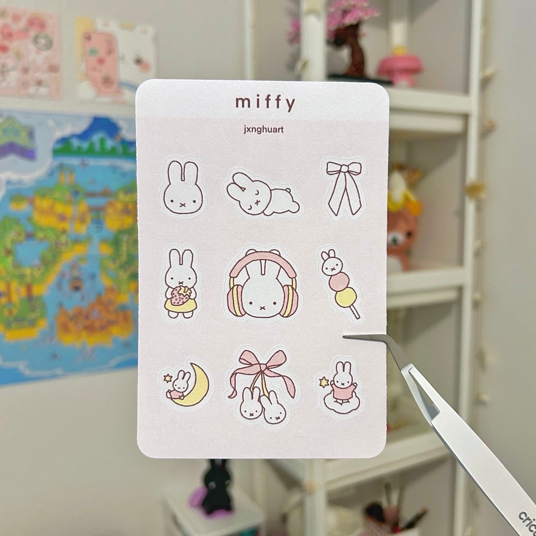 Miffy Nijntje Bunny Rabbit Sticker Sheet for Bullet Journal, Bujo ...