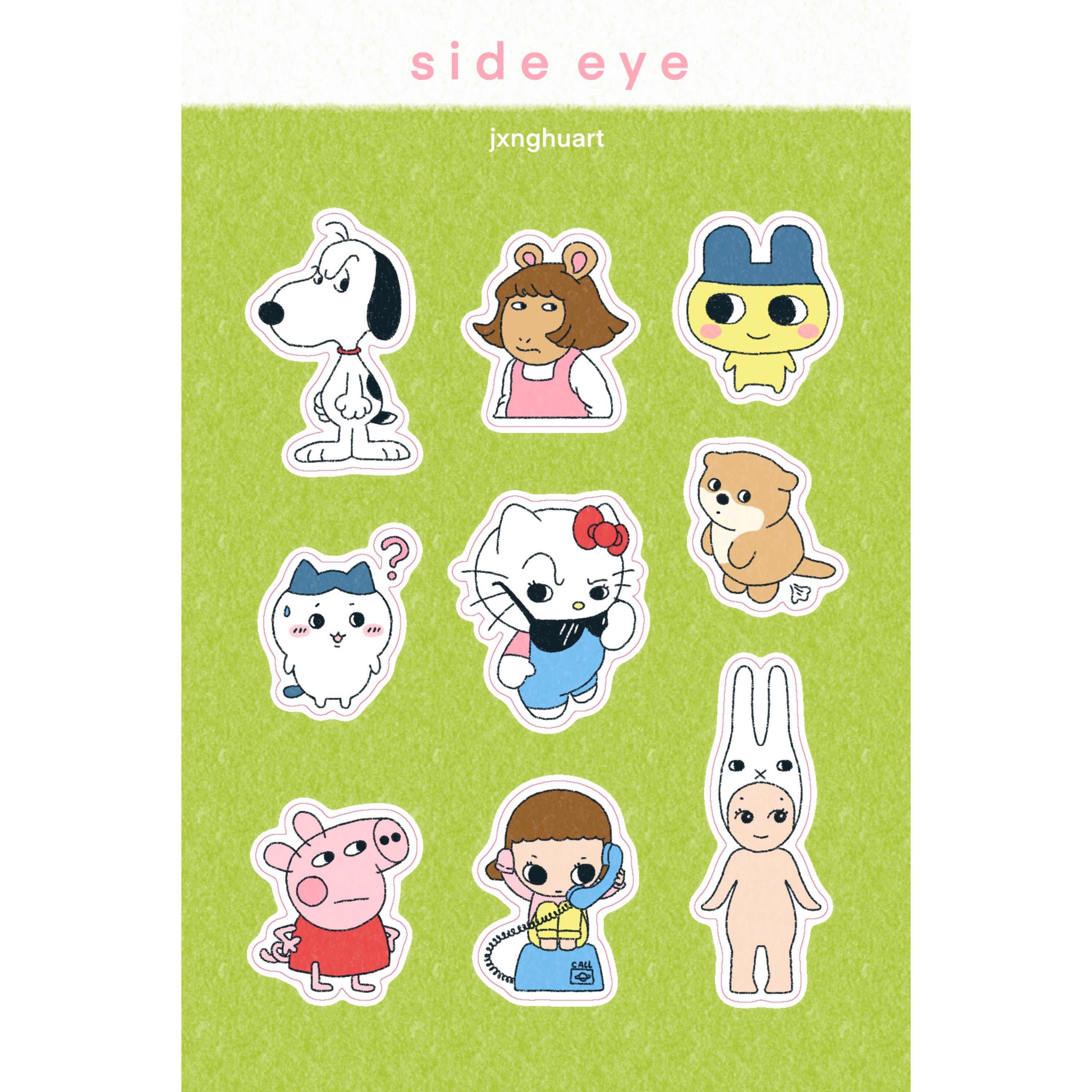 Bombastic Side Eye Funny Meme Sticker Sheet - for Journaling, Planner ...