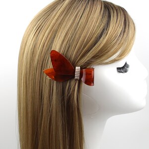 クリスタルトリムノットアクリルサイドヘアボウバレッタかわいいボウヘアクリップヘアピンクラシックヘアアクセサリー女性用彼女ママガールフレンドへのギフト