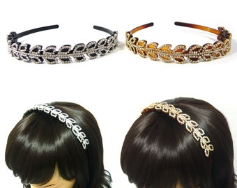 Dame Girl Hair Zubehör Rhinestone Alice Haar Band Kopfband Hellrosa