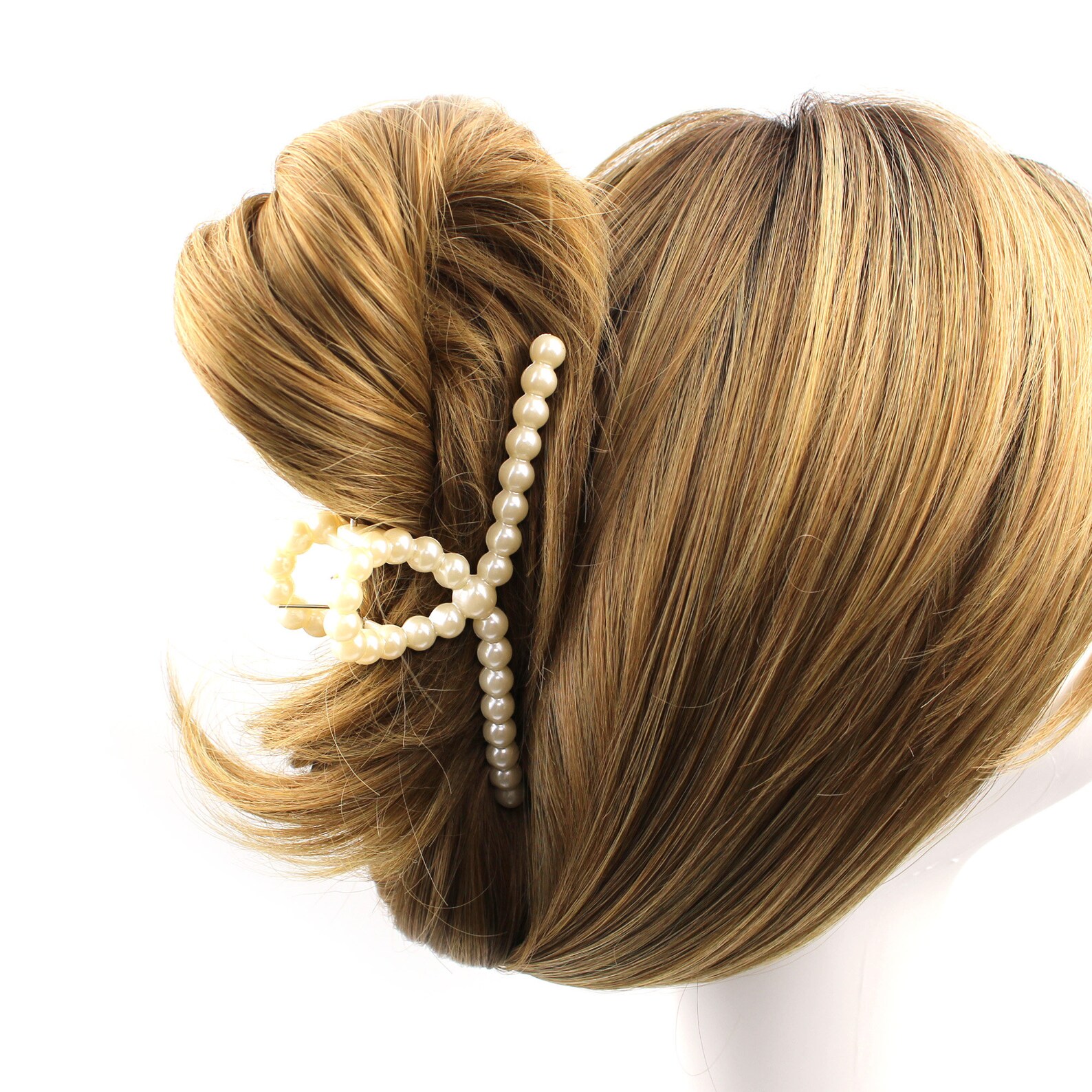 Large Cream Faux Pearl Beaded Twist Claw Hair Clip Jaw Clamp Etsy