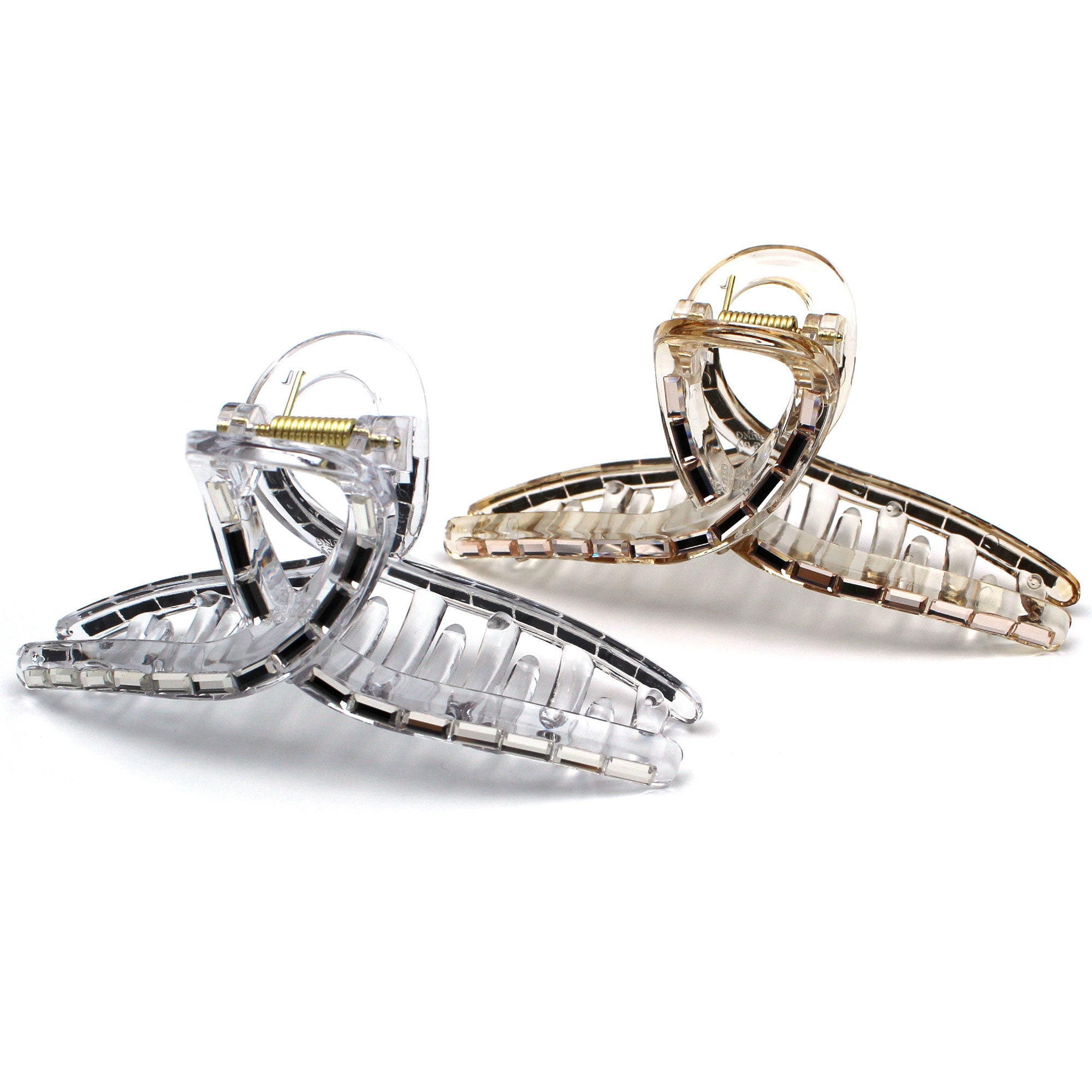 Large Transparent Clear Acrylic Curved Twist Claw Hair Clip