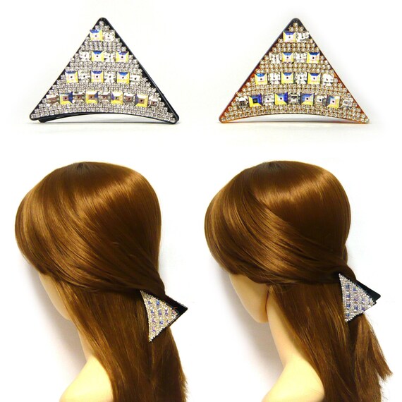 Swarovski Crystal Rhinestone Hair Jewelry Brown Black  display picture 2